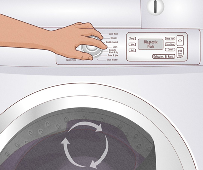 تنظیمم کردن تایمر ماشین لباسشویی